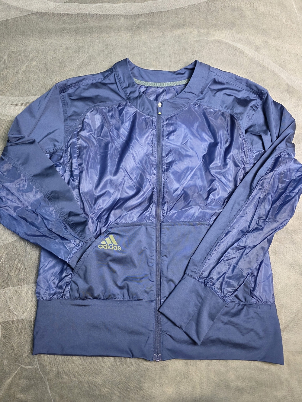 Adidas Blue Lightweight Bomber Track Jacket Women’s Small - Picture 3 of 11